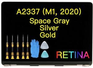(Gold) for MacBook Air A2337 (13in, M1, 2020) EMC 3598 Retina Resolution 2560 * 1600 Full CFCC Display Assembly LED LCD Screen Replacement A+++