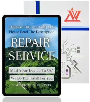 LW Service Pack with Original OEM Pull Screen Replacement for iPad Pro 12.9 5th/6th Gen 2021 Touch Assembly A2378 AA2379 A2461 A2301 + Free Install