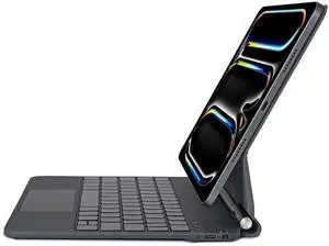 InUnion Magic Keyboard Case for iPad Pro 11-inch (M4) 2024, Easy-Set Magnetic Stand with Great Typing Experience, Built-in Trackpad, 3 Brightness Backl (Black)