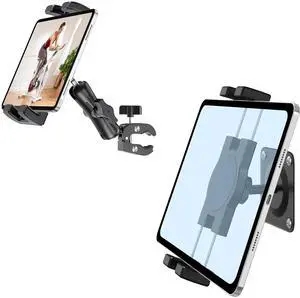 Keuvirya iPad Wall Mount, Universal 360deg Rotating Tablet Wall Mount Holder, Phone Holder Arm Bracket, Compatible with 4.7"-12.9" Devices