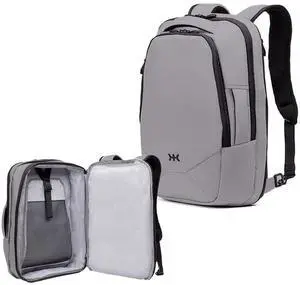 Knack Small Series 2 Laptop Backpack Fits up to 16 Inch Laptops - Knack Bags Carry-On Backpack, TSA Approved, Expandable Travel Backpacks With 2 Day Outfit Capacity, Alloy Gray