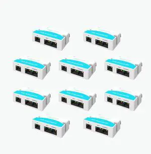 LINOVISION Mini 2 Port POE Extender IEEE 802.3af/at POE Repeater Up to 1000ft Power Over Ethernet Over Cat5/6 Cable, POE Splitter to 2 POE Devices Like IP Cameras, IP Phone (10 Pack) ...