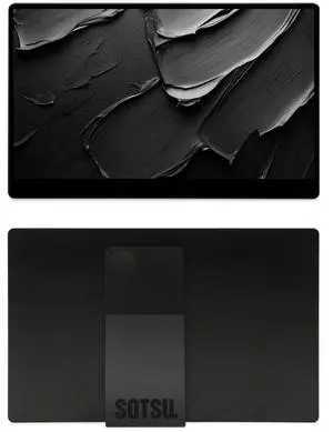 SOTSU FlipAction Go 14" Premium Portable Monitor SFA14PMSB | Robust but Lightweight | Tempered Glass Cover | 1080p | 400 Nits | 100% sRGB | 5W | Super Versatile | USB C or Mini HDMI