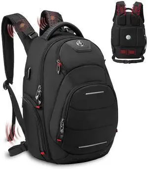 Swissdigital Design Massaging Travel Backpack,USB Charging Port Large Capacity Computer Backpacks For Work Business(NEPTUNE SV SD1003M-V1