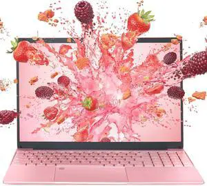 ZWYING 15.6" Rose Gold Laptop, FHD IPS, Celeron N5095,16G DDR4 RAM 512G SSD, Pre-Installed Win 11 Pro/Office 2019 with Backlit Keyboard/Fingerprint Sensor/USB 3.0/Mini HDMI (16G+512G)