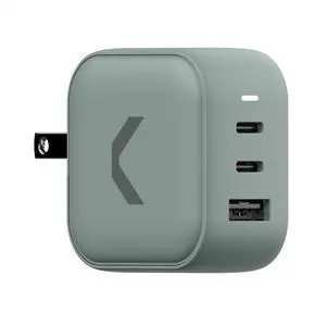 Clemm Core 65W GaN Charger, Dual USB-C & USB-A Fast Charger Block, PPS Power Adapter for MacBook Air, iPhone 16/15/14/13/12/11, iPad, Galaxy S24/S23 Ultra, USB-C Laptops & More (Core 65W)