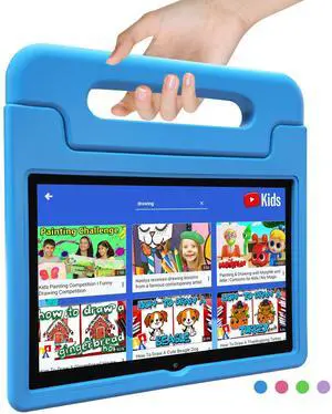 VNEIMQN Kids Tablet, 10.1 Inch Tablet for Kids Android 14, 64GB Octa-Core, WiFi, Big Battery, Google Kids Space, Parental Control 1280 * 800 HD Display Children Tablets Blue
