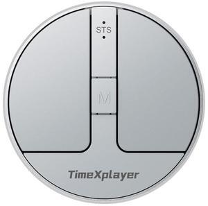 TIMEXPLAYER Stylish Mini Round Mouse with Pressure Sensing Reel, Ultra Portable Wireless Mouse Connectivity: Wired, 2.4G and Dual Bluetooth, Rubber Case Included (BT1/BT2-Silver)