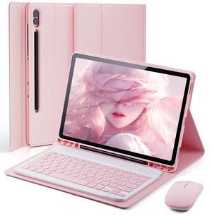 Case Keyboard for Samsung Galaxy Tab S10 Ultra / S9 Ultra / S8 Ultra 14.6 inch - Mouse and Detachable Keyboard, Slim Case with S Pen Holder, Auto Sleep/Wake (Pink)