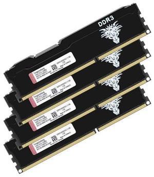 Yongxinsheng DDR3 32GB Kit (8GBx4) Desktop RAM 1600MHz PC3-12800 UDIMM Non-ECC Unbuffered 1.5V 2Rx8 Dual Rank 240 Pin CL11 PC Computer Memory Upgrade Module (Black)
