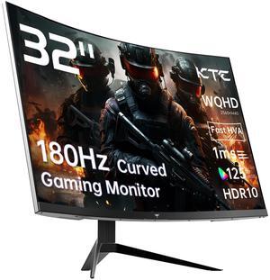 KTC 32 inch Curved Gaming Monitor, 165Hz 1ms MPRT, 2K 1440P 144Hz Monitor, 1500R HVA Display, FreeSync Premium, HDR, 120% sRGB, DisplayPort/HDMI/USB, Vesa Support 3.9x3.9'', PC Monitor for Gamers