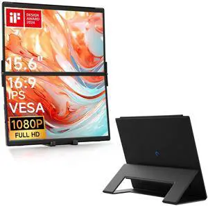 JSAUX FlipGo Lite 15.6'' Portable Monitor with Flex Folio