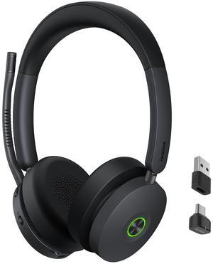 Yealink BH74 ANC Wireless Bluetooth Headset with Mic for Work, 6-mics Hybrid ANC Tech, Microsoft Teams Premium Open Office Certified Headsets, up to 32h Talking Battery Life, Zoom Certified