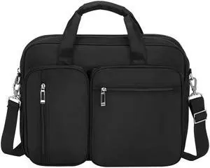 uxcell 15.6 Inch 360deg Protective Laptop Bag Case, Water-Resistant Laptop Briefcase, Black