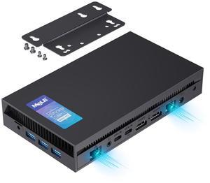 MeLE Overclock X5 Core i5-12450H (8C/12T, up to 4.4GHz) Ultrathin Mini PC 32GB DDR4 512GB SSD, Mini Desktop Computer with 2x HDMI + 2x USB-C 4K Quad Display, Dual LAN 1G+ 2.5G LAN, 2.4/5GHz WiFi BT5.2