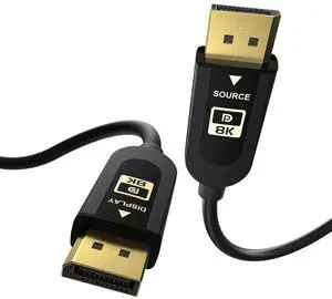 FIBBR Certified DisplayPort 2.1 Cable,DP2.1 Cable 40Gbps Video Display Port Cord Supports 16K@30Hz, 10K@30Hz, 8K@60Hz, 4K@165Hz, HDR, HDCP 2.2, 3D, ARC (33FT/10M)