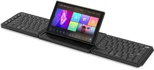 MP Mobile Pixels Tetra Keyboard with 8" Touchscreen, Customizable Hotkeys Wireless Ergonomic Keyboards, 3 Modular Layouts, Bluetooth Connectivity, USB-C Charging, Portable Keyboard for Windows/Mac