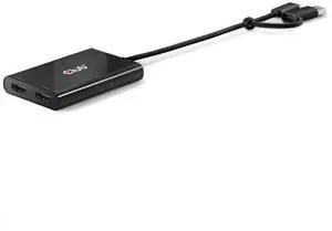 Club 3D USB Type-C (with USB Type-A Adapter) to Dual HDMI (4K60Hz) Video Splitter with DisplayLink