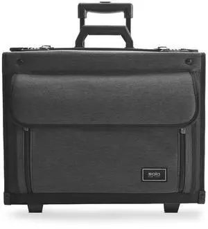 Solo New York Classic Rolling Catalog Case, Gray, Made from Recycled Materials