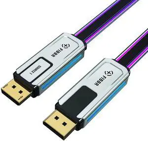 FIBBR DP 1.4 Cable, 32.4Gbps Ultra High Speed DP to DP Male to Male Displayport Cable Supports 8K@60Hz, 4K@144H, 2K@165Hz Compatible for Laptop PC TV(16.4FT/5M)
