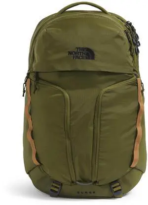 THE NORTH FACE Women's Surge Commuter Laptop Backpack - PFAS Free, Forest Olive/Utility Brown, One Size