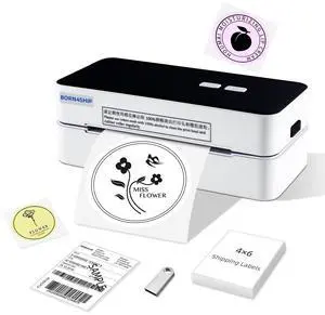 BORN4SHIP Shipping Label Printer, USB Label Printer for Small Business & Package, Support Windows&Mac, Compatible with USPS Shopify Ebay Etsy (USB Only)