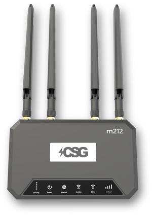 CSG m212 4G LTE Cat12 Cellular Business or Home Router, WI-FI 6, Dual-SIM, 8 Hours of Backup Battery for Travel, Compatible with Verizon Network, Portable Rural Internet