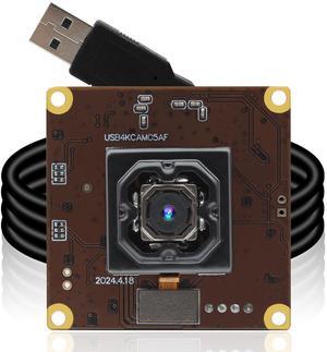 ELP 11MP 4K 30fps USB Camera Module for PC, 90 Wide Angle Webcam with IBIS Anti-Shake, Auto Focus, UVC USB2.0 for Live Streaming, Monitoring 3D Printer
