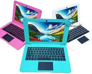 Laptop Computer Mini 10 Inch Quad Core Powered by Android 12 Netbook 64GB Small Computer with WiFi Webcam Bluetooth,Charger Mouse Included,Suitable for Children and Students, 4 Color Options (Blue)