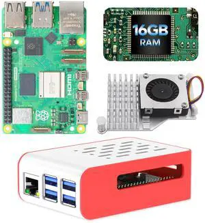 iRasptek Basic kit for Raspberry Pi 5 RAM 16GB with Case and Active Cooler