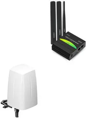LINOVISION Industrial Teltonika 4G Cellular Router RUT241 with Outdoor Antenna and Waterproof Enclosure