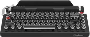 QWERKYTOYS Qwerkywriter Typewriter Inspired Retro Mechanical Wired & Wireless Keyboard with Tablet Stand