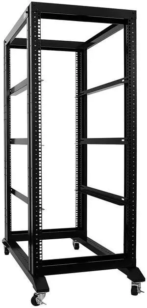 Raising Electronics Server Rack Open Frame Rack 4 Post 19 inch Adjustable Server/Audio Rack Cold Rolled Steel(27U,31 Depth)