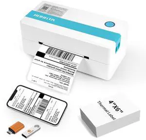 Rongta Bluetooth Thermal Printer for Shipping Labels, USPS Label Printer, Commercial Thermal Label Maker, Compatible with , Ebay, Etsy, FedEx, etc, Support Windows and Mac (RP421A)