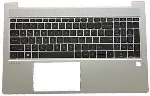 M21740-001 Replacement for HP Probook 450 G8 455 G8 Laptop Upper Top Cover Case Palmrest Not-Backlit US Keyboard Assembly Part Silver