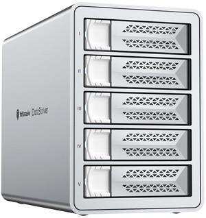 Yottamaster VN500RU3 5 Bay RAID Hard Drive Enclosure, Aluminum USB3.0 5 Bay RAID Enclosure DAS for 2.5" & 3.5" SATA HDD/SSD, Support 110TB (5x22TB), RAID 1, RAID 5, RAID 10, JBOD (Diskless)