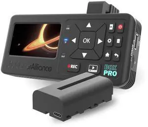 ClonerAlliance Box Pro Pocket, Portable 1080p60fps Video Recorder and Converter with Built-in Screen, Battery Power, and Support for HDMI, RCA, YPbPr, VGA Inputs.