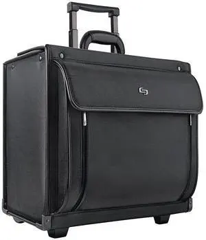 Solo Classic Collection 16 Inch Laptop Rolling Catalog Case, Black (PV78-4)