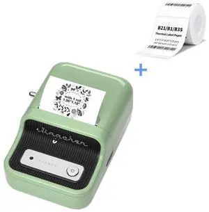 NIIMBOT B21 Green Label Maker and 2 Rolls Tape Bundle