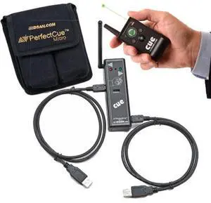 DSAN PerfectCue Micro Ultra Compact Cue Light Remote Presentation Controller with PC-AS4 3-Button & Green Laser Wireless Transmitter