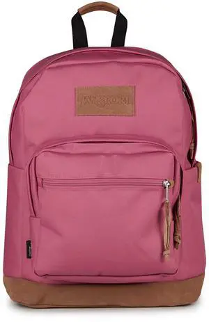 JanSport Right Pack Premium Backpack - Durable Daypack with Padded 15" Laptop Sleeve, Spacious Main Compartment & Integrated Water Bottle Pocket, Mauve Haze