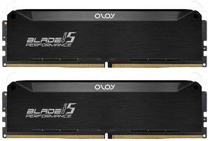 OLOy DDR5 RAM 64GB (2x32GB) Black Hairline Blade 6400 MHz CL32 1.35V Gaming UDIMM (MD5U3264321BRLDA)