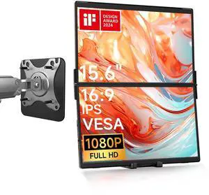 JSAUX FlipGo Lite 15.6'' Portable Monitor with VESA Adapter