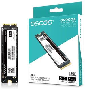 ON900A NVMe SSD for MacBook, PCIe Gen 3.0 x4, 2TB, Read/Write up to 3500/3000 MB/s, Compatible with MacBook Air 2013-2017, MacBook Pro 2013-2016, Mac Mini 2014, iMac 2012-2018, and Mac Pro 2013