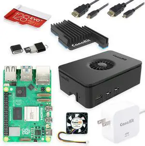 CanaKit Raspberry Pi 5 16GB Starter Kit PRO - Turbine Black (128GB Edition) (16GB RAM)
