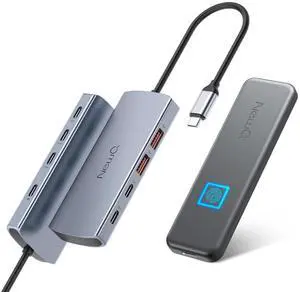 NEWQ 512GB External Portable SSD and USB C 3.2 Hub 10Gbps Gen2