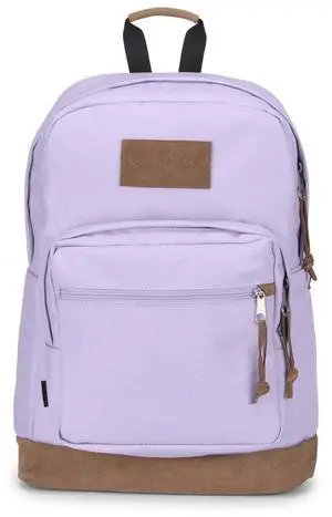 JanSport Right Pack Premium Backpack - Durable Daypack with Padded 15" Laptop Sleeve, Spacious Main Compartment & Integrated Water Bottle Pocket, Pastel Lilac