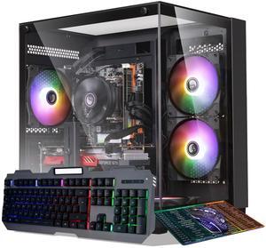 Gaming PC Desktop Computer,Intel Core i5 Desktop,Operating at A Frequency of 3.2-3.6 GHz,RX550 Graphics Card with 4GB GDDR5 Video Memory,16GB RAM, 512GB NVME SSD,WiFi 5.0,RGB Fan x4