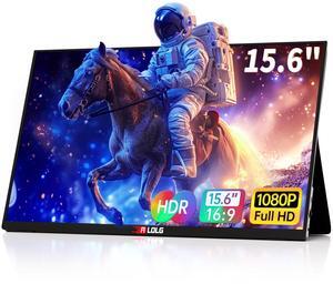 15.6''Portable Monitor for latop ,2K FHD 60HZ Laptop Monitor Screen,USB-C and HDMI Inputs, Ultra-Slim IPS Panel with HDR and Premium Smart Cover & Speakers for Laptop,PC,Phone,PS4/5,Switch,Mac,Xbox