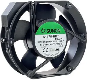 for SUNON A1175-HBT TC.GN AXIAL Fan, 115VAC 50/60Hz 0.22/0.23A 2-pin Cooling Fan 172x150x51mm Fan A1175-HBT TC.GN